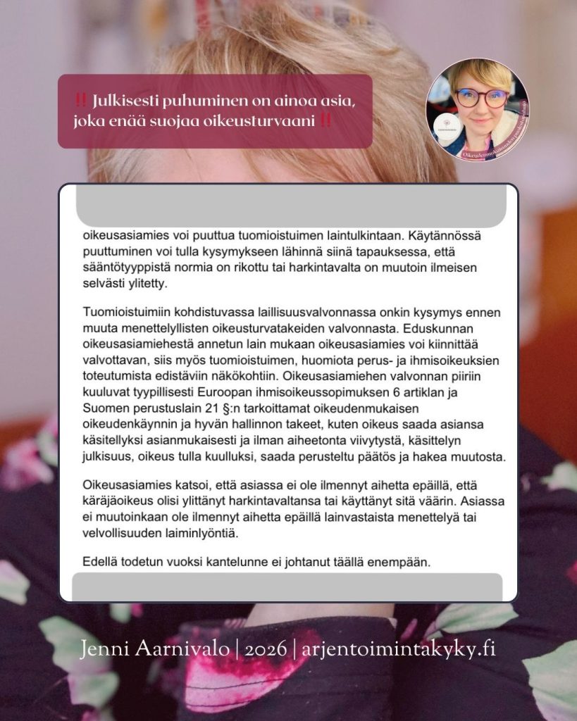 Rakenteellinen väkivalta oikeusvaltiossa näkyy harkintavallan ja arviointivelvollisuuden erottelussa laillisuusvalvonnassa