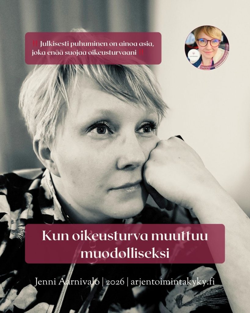 Rakenteellinen väkivalta oikeusvaltiossa – kun oikeusturva muuttuu muodollisuudeksi