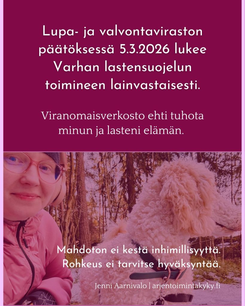Lähisuhdeväkivallan uhrien toteutuminen Suomessa - kirjoituksessa kuvaus siitä, miten viranomaisverkosto voi olla heikentämässä oikeusturvaa.